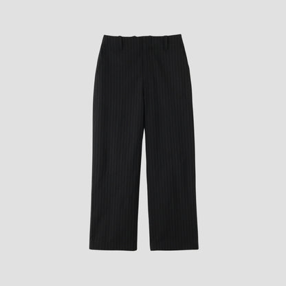 STRIPE WOOL PLAINWEAVE TROUSERS
