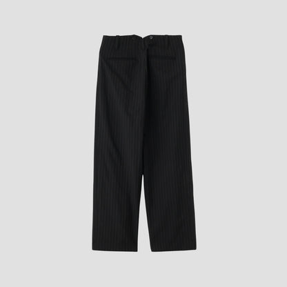 STRIPE WOOL PLAINWEAVE TROUSERS