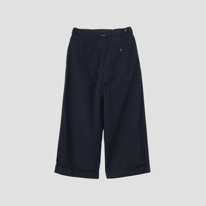 BRUSHED DRY COTTON CANVAS TROUSERS