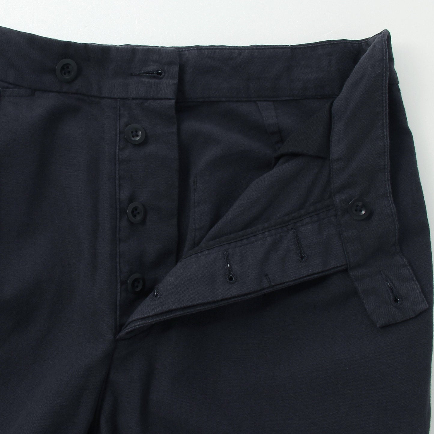 BRUSHED DRY COTTON CANVAS TROUSERS