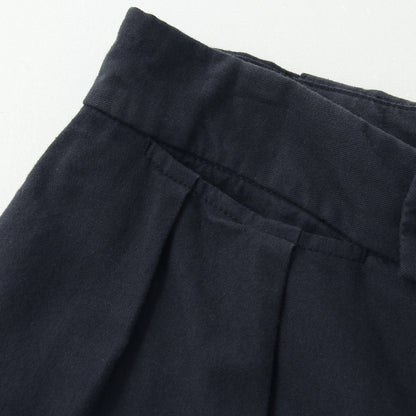 BRUSHED DRY COTTON CANVAS TROUSERS
