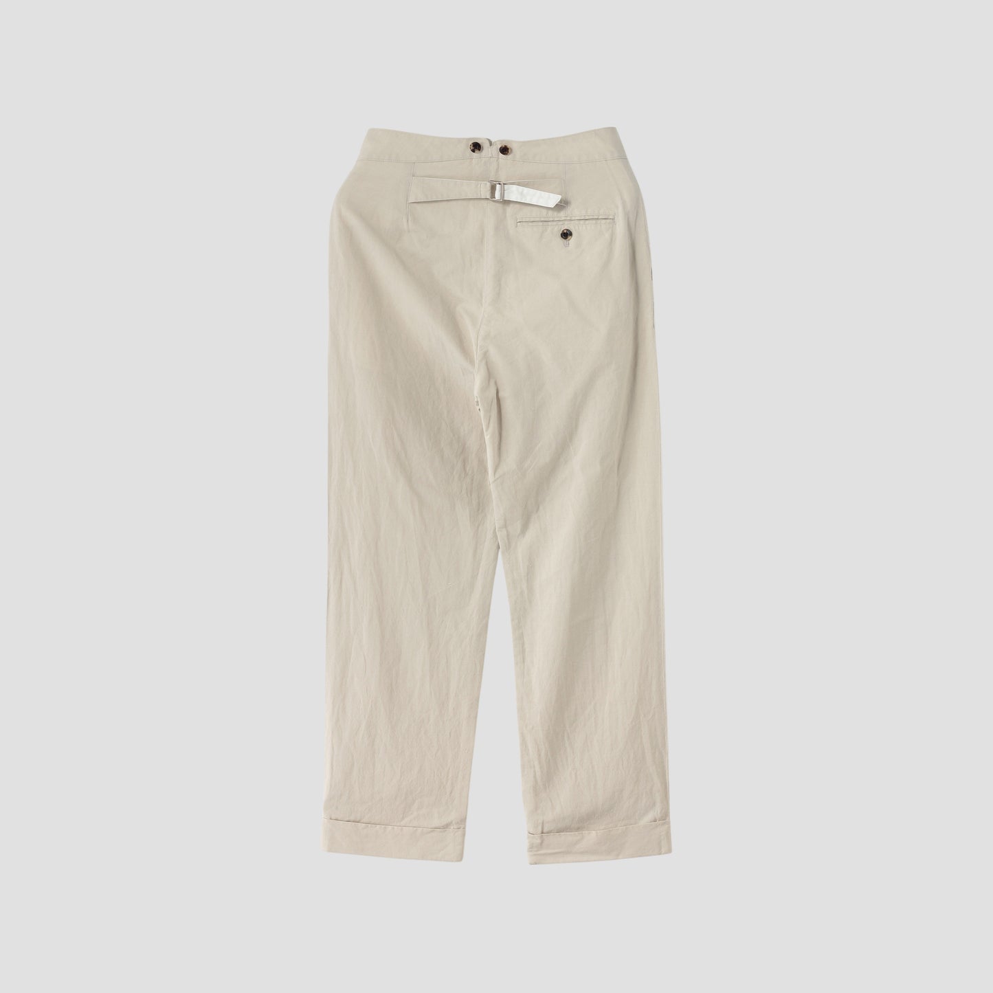 YARN DYED COTTON LINEN TROUSERS