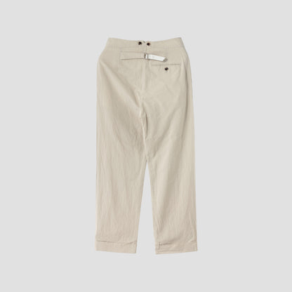 YARN DYED COTTON LINEN TROUSERS