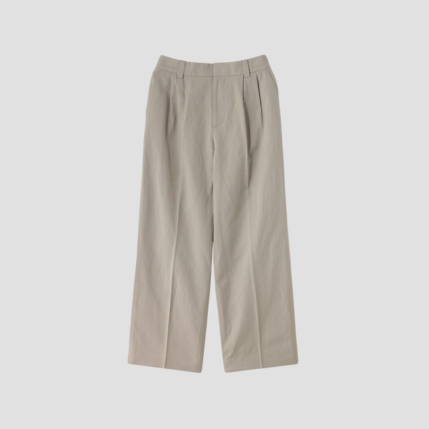 COTTON LINEN OXFORD TROUSERS