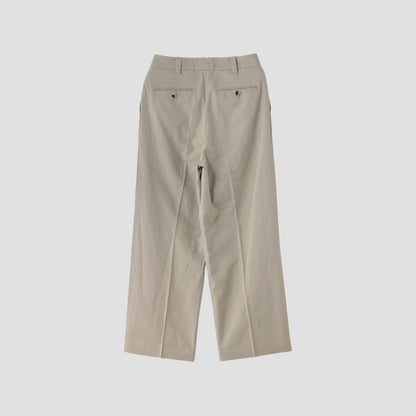 COTTON LINEN OXFORD TROUSERS