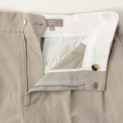 COTTON LINEN OXFORD TROUSERS