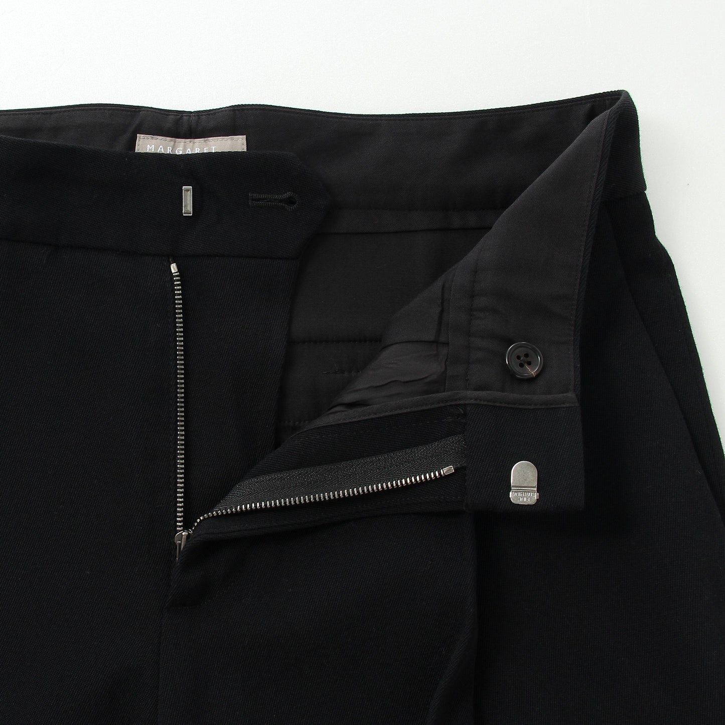WOOL COTTON LINEN BARATHEA TROUSERS