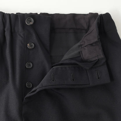 DRY WOOL TWILL CHAMBRAY TROUSERS
