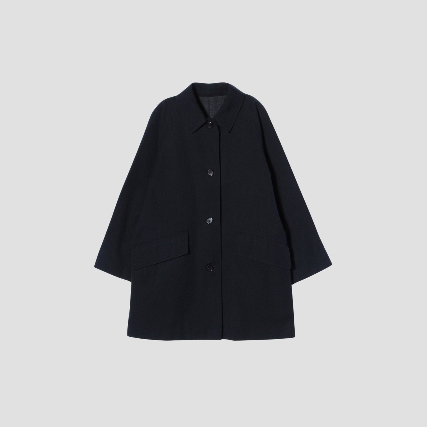 WOOL COTTON GABARDINE COAT