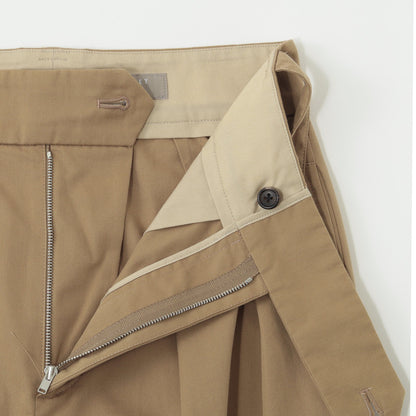WORN COTTON GABARDINE TROUSERS