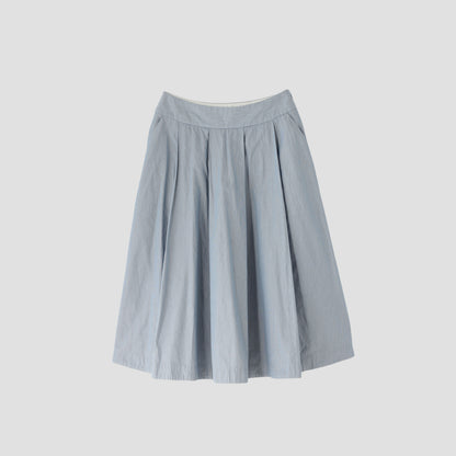 HAIRLINE STRIPE COTTON SKIRT