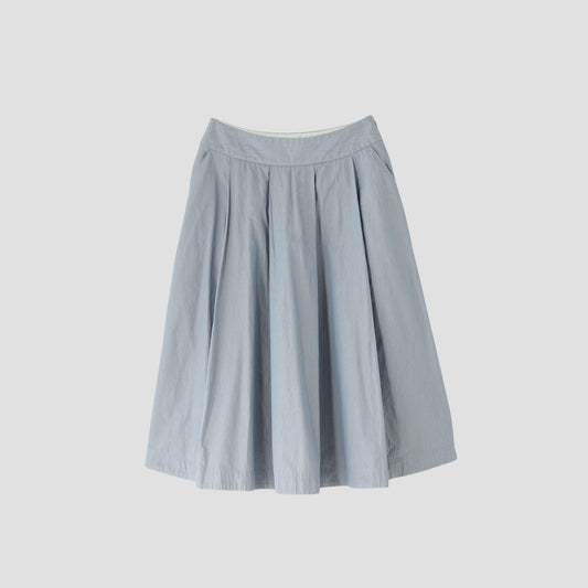 HAIRLINE STRIPE COTTON SKIRT