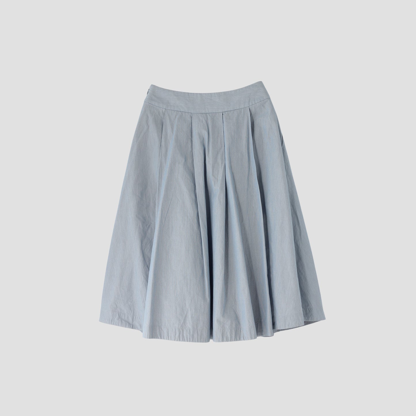 HAIRLINE STRIPE COTTON SKIRT