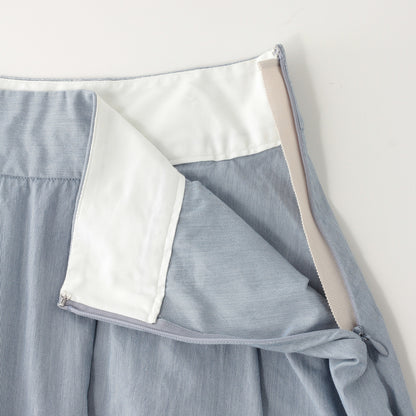 HAIRLINE STRIPE COTTON SKIRT
