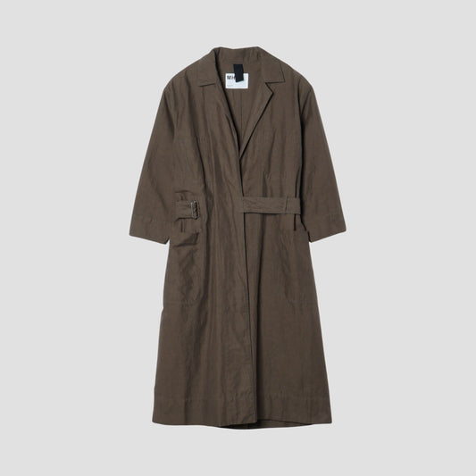COTTON LINEN TWILL DRESS