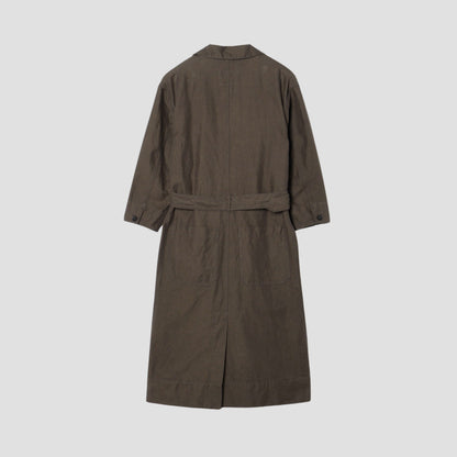 COTTON LINEN TWILL DRESS