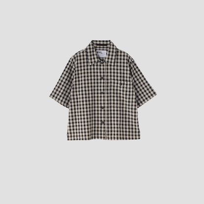 NATURAL COTTON GINGHAM SHIRT