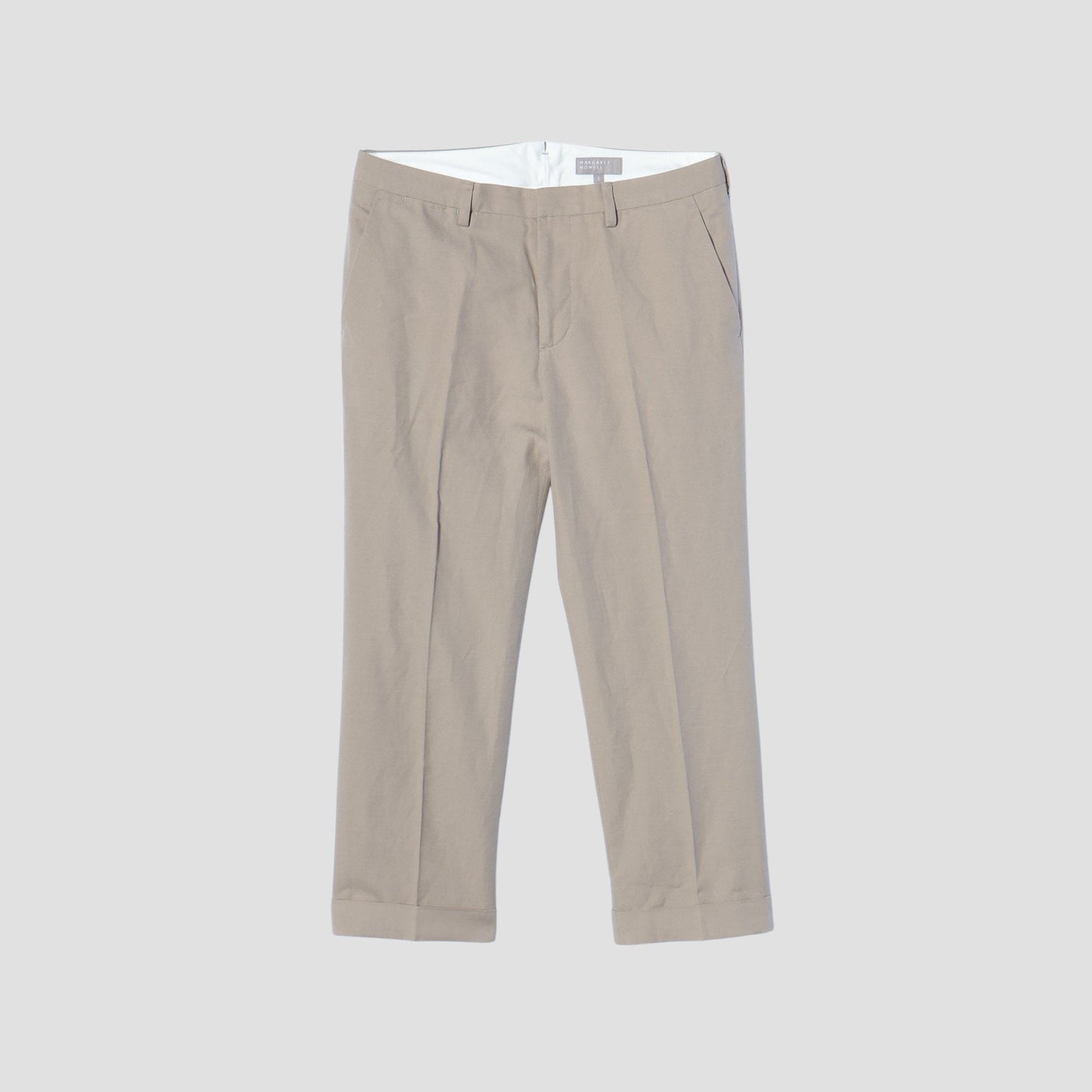 COTTON LINEN OXFORD TROUSERS