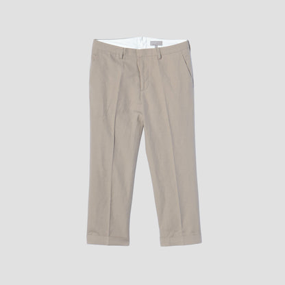 COTTON LINEN OXFORD TROUSERS