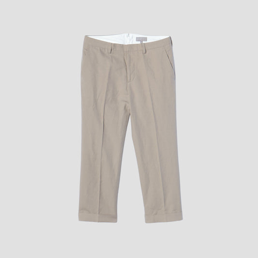 COTTON LINEN OXFORD TROUSERS