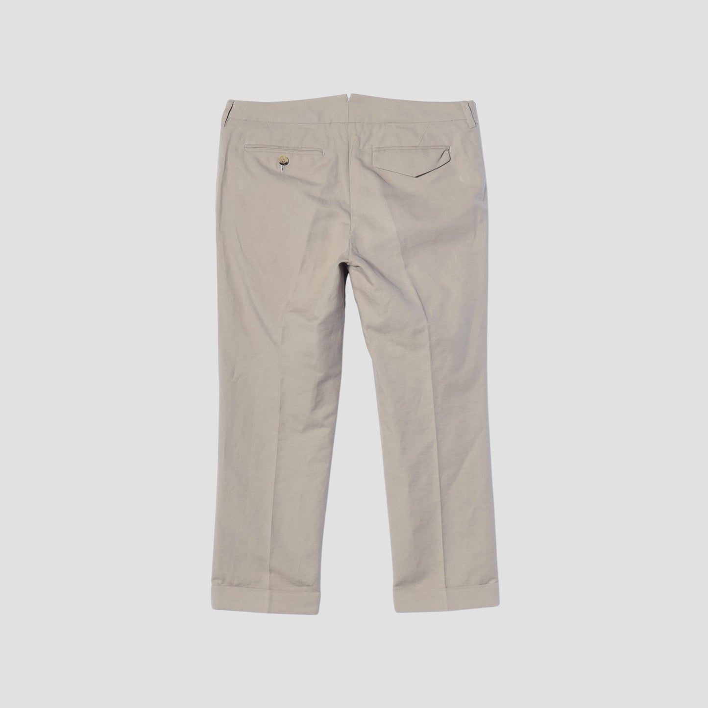 COTTON LINEN OXFORD TROUSERS