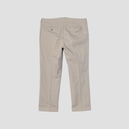 COTTON LINEN OXFORD TROUSERS