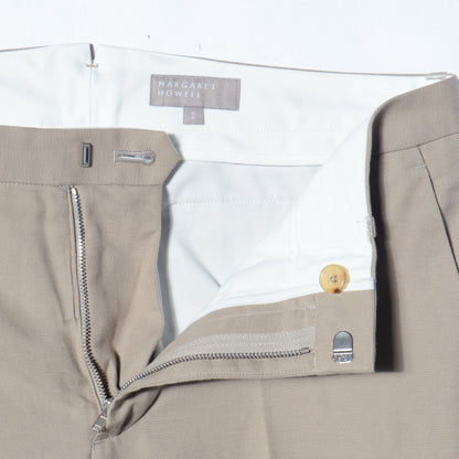COTTON LINEN OXFORD TROUSERS