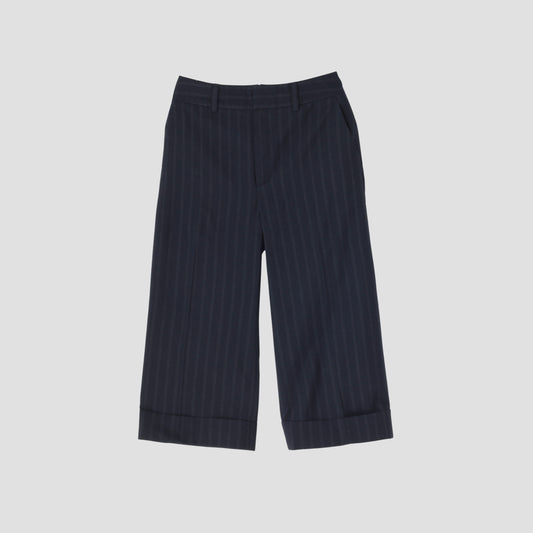 WIDE STRIPE WOOL TROUSERS