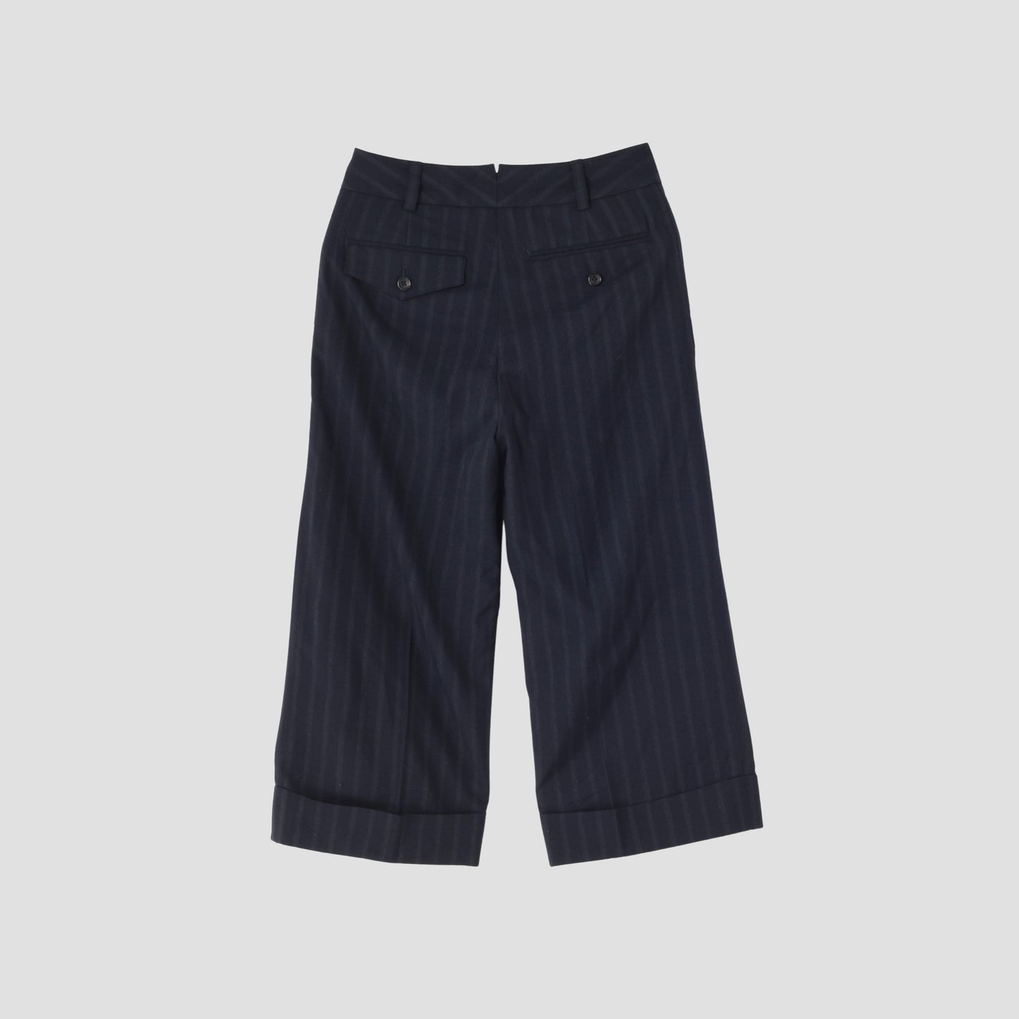 WIDE STRIPE WOOL TROUSERS