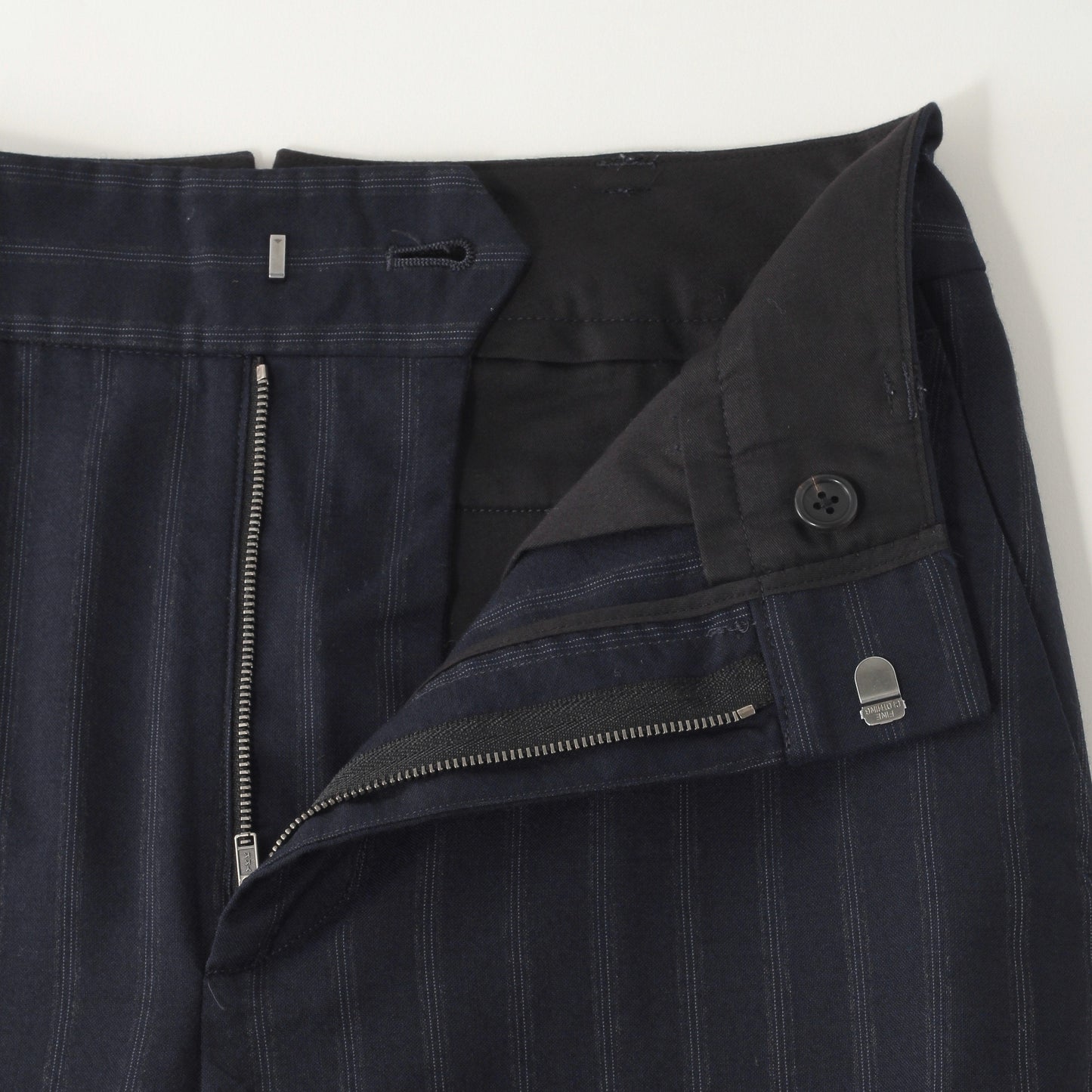 WIDE STRIPE WOOL TROUSERS
