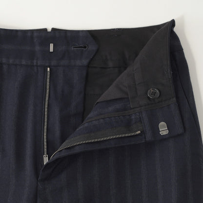 WIDE STRIPE WOOL TROUSERS