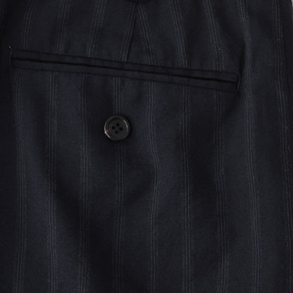 WIDE STRIPE WOOL TROUSERS