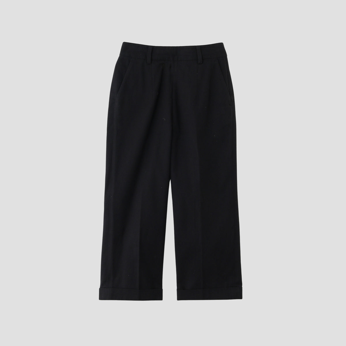 BRUSHED COTTON WOOL TROUSERS