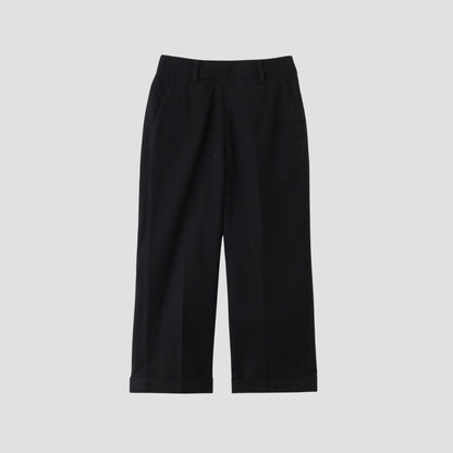 BRUSHED COTTON WOOL TROUSERS