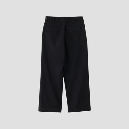 BRUSHED COTTON WOOL TROUSERS