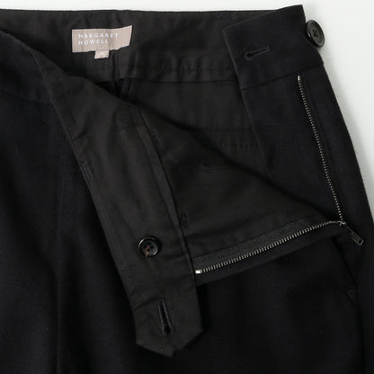 BRUSHED COTTON WOOL TROUSERS