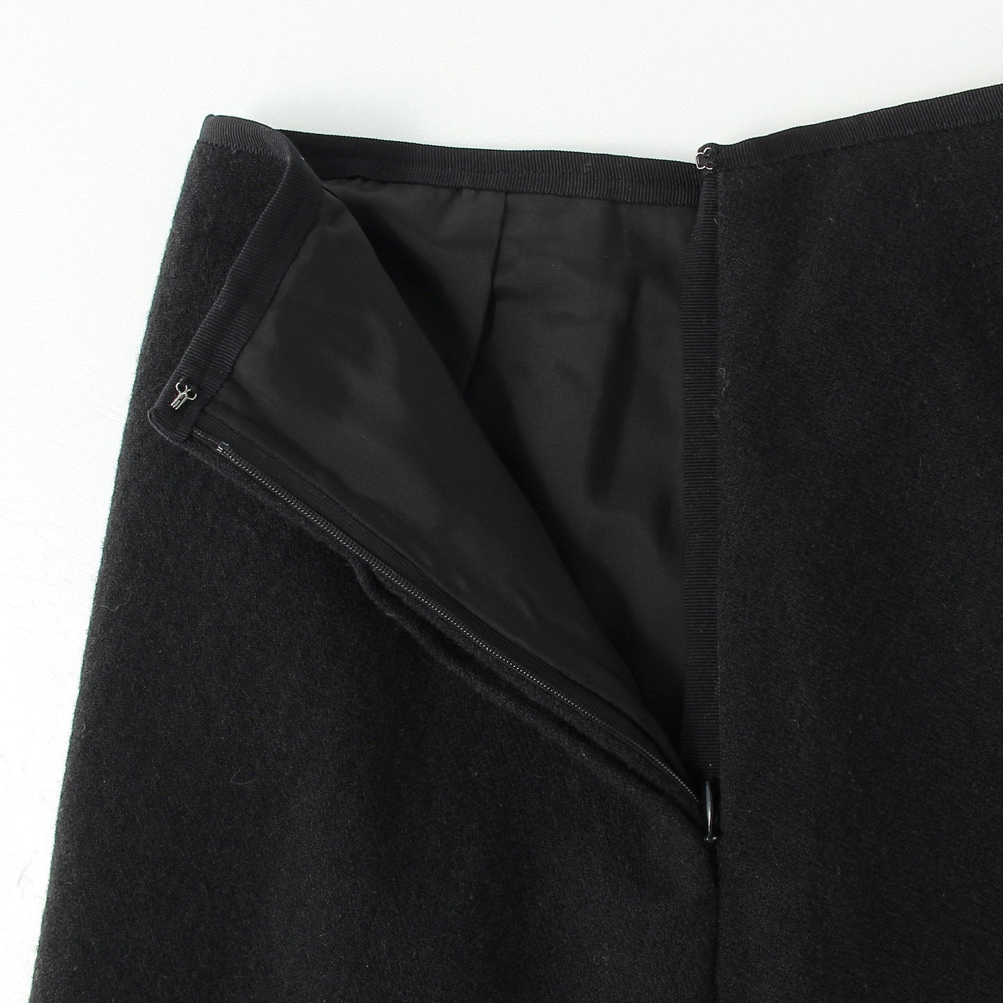 TINY HERRINGBONE WOOL SKIRT