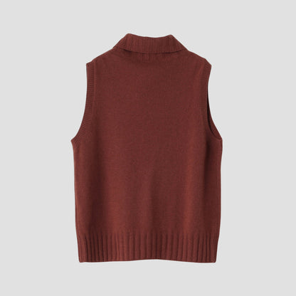 SLEEVELESS TURTLENECK KNIT