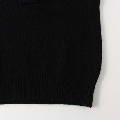 SHAWL COLLAR VEST KNIT