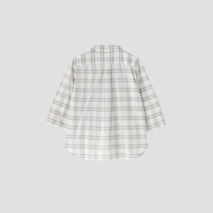 COTTON LINEN CHECK SHIRT