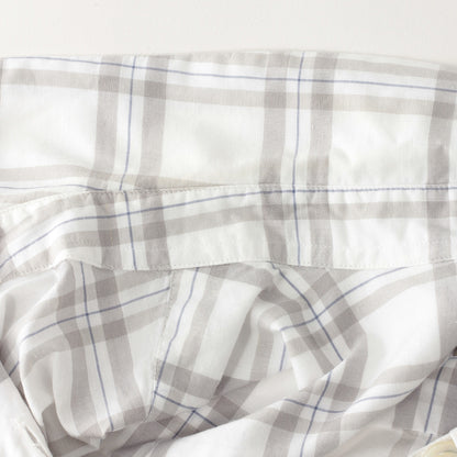 COTTON LINEN CHECK SHIRT
