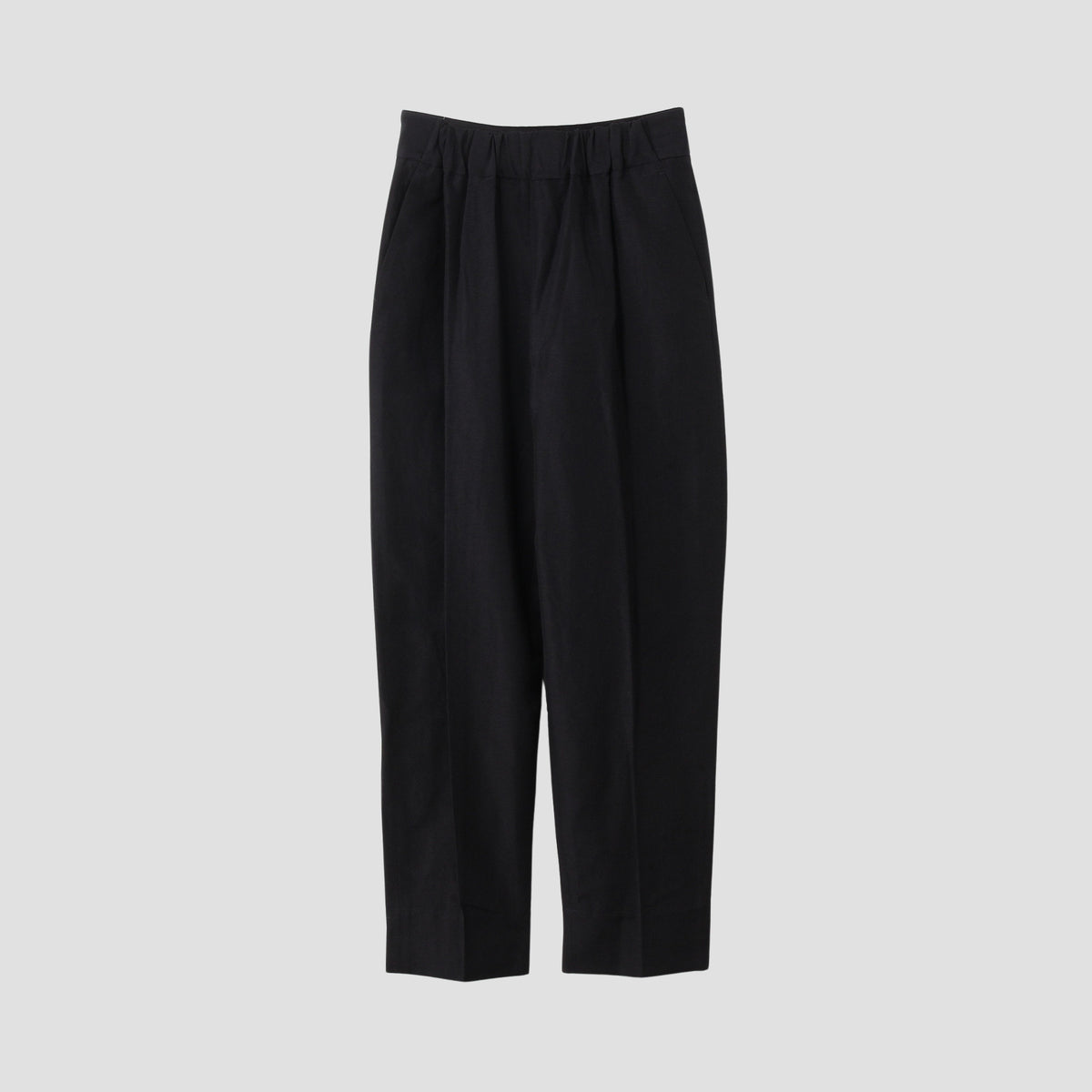PLAINWEAVE WOOL LINEN TROUSERS