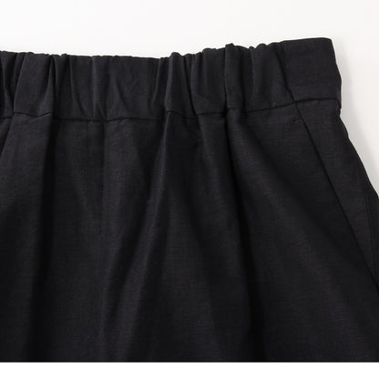 PLAINWEAVE WOOL LINEN TROUSERS