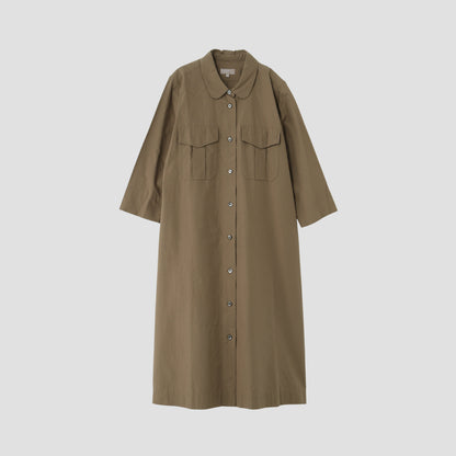 SILK COTTON POPLIN DRESS