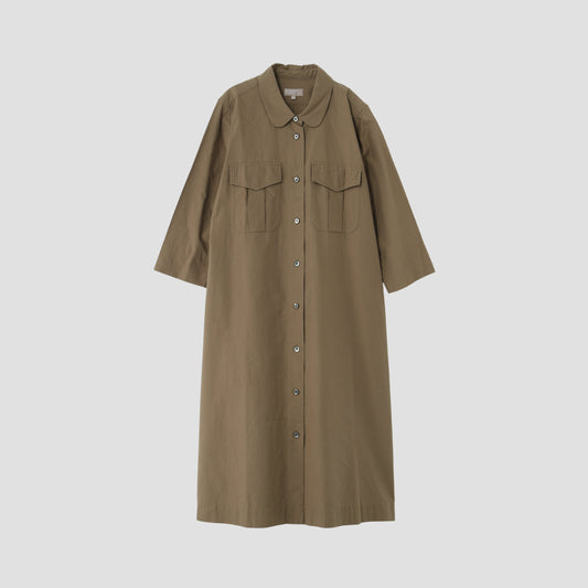 SILK COTTON POPLIN DRESS