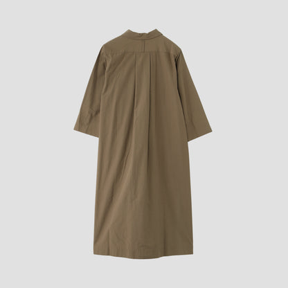 SILK COTTON POPLIN DRESS