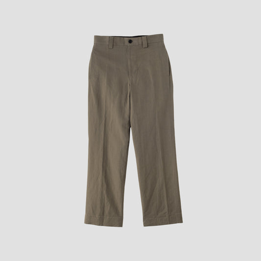 COTTON LINEN OXFORD TROUSERS