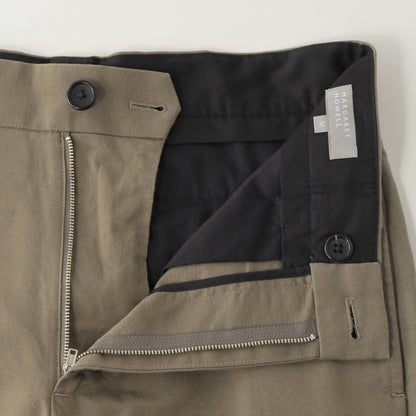 COTTON LINEN OXFORD TROUSERS