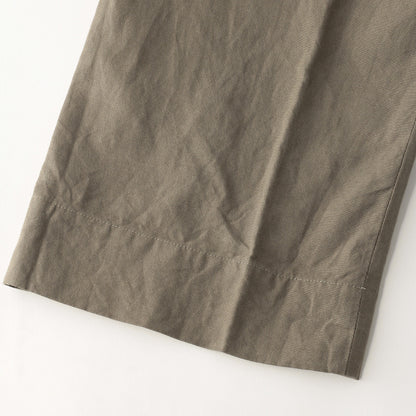 COTTON LINEN OXFORD TROUSERS