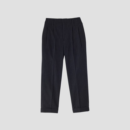 BROKEN STRIPE WOOL TROUSERS